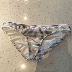 Metallic rainbow stripe bottoms